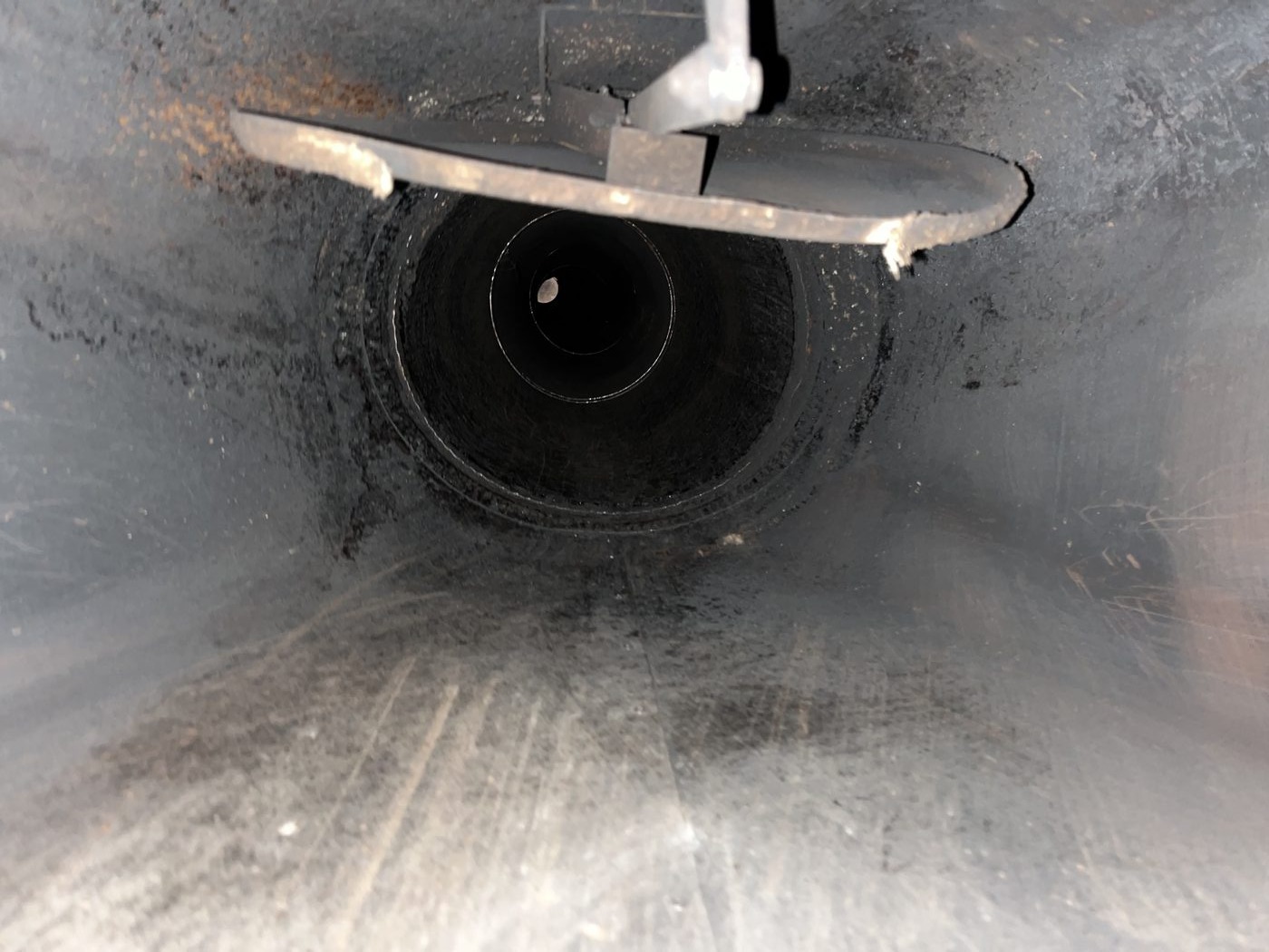 Chimney flue after cleaning