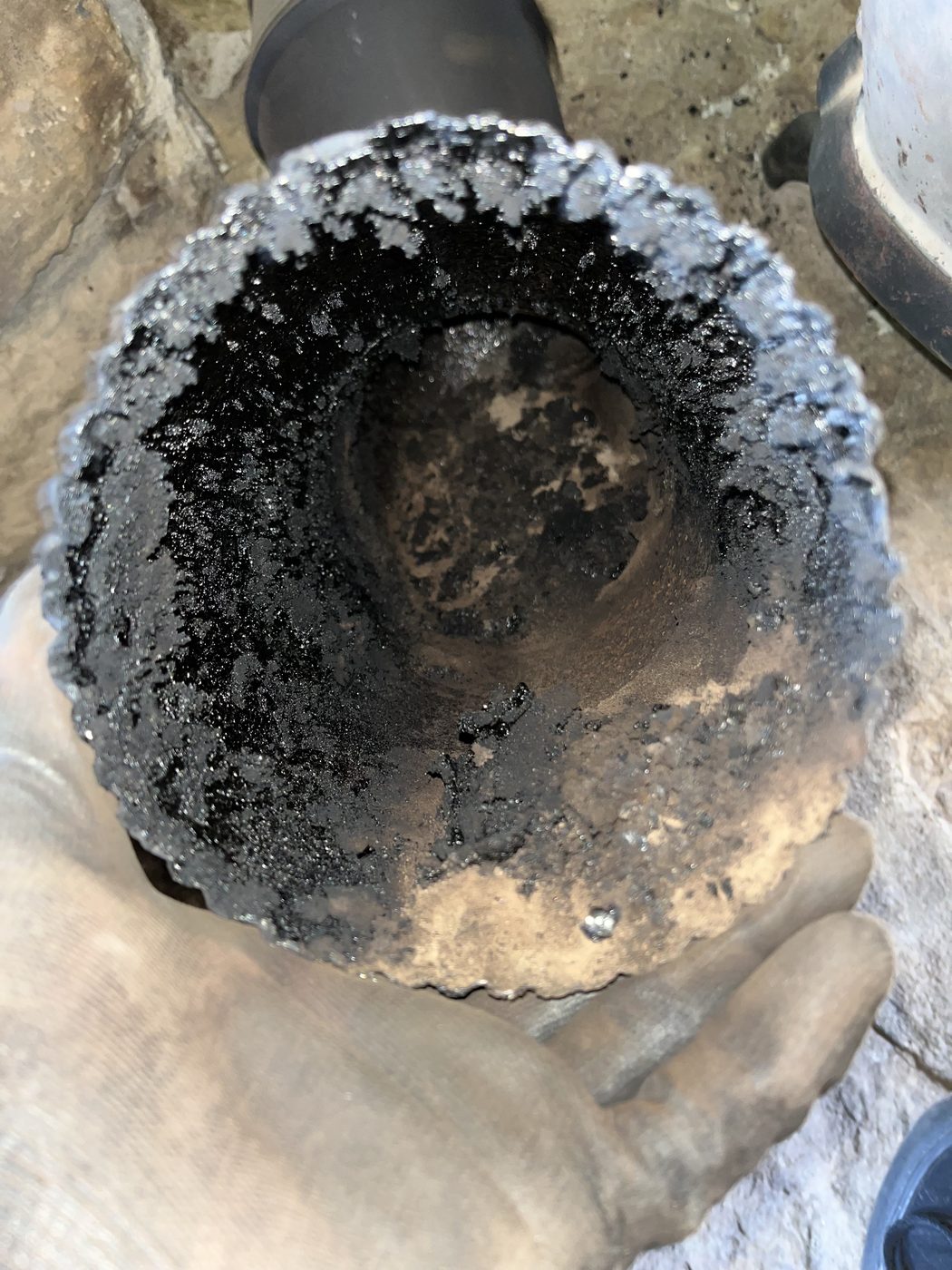 Heavy creosote buildup and blockage