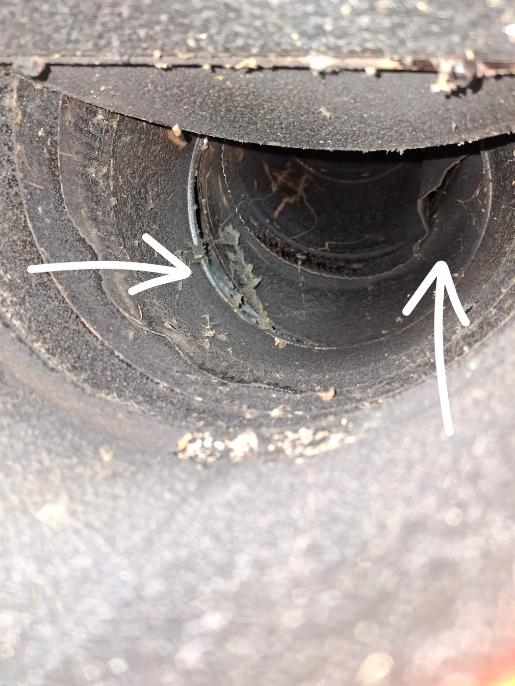 Separated flue pipe
