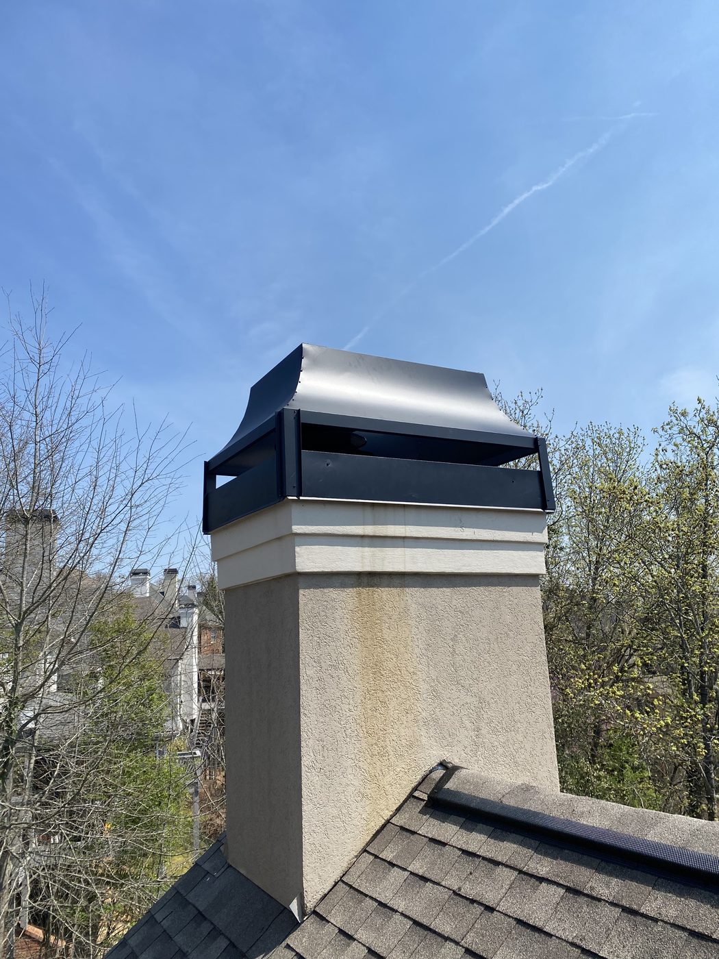 New chimney cap installation